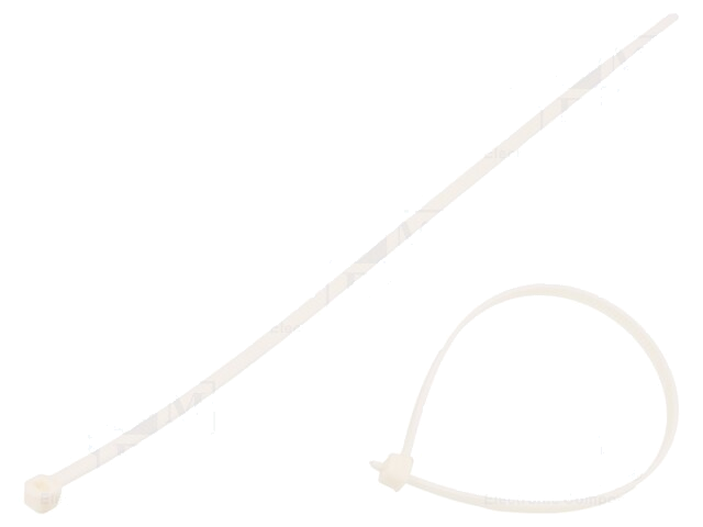 Kabelbinder; L: 200mm; W: 3,6mm; polyamide; 180N; wit; Ømax: 52,5mm Kabelbinder; L: 200mm; W: 3,6mm; polyamide; 180N; wit; Ømax: 52,5mm